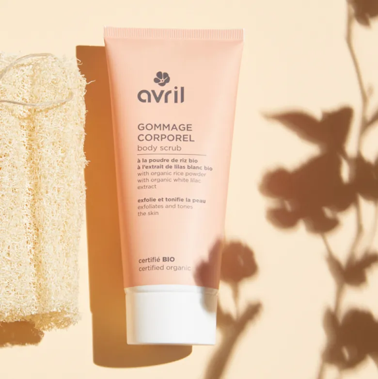 Gommage corporel bio exfoliant et tonifiant à la poudre de riz 200 ml Avril