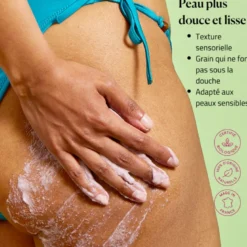 Gommage hydratant régénérant fesses jambes bio Made in France 125 ml Mymosa