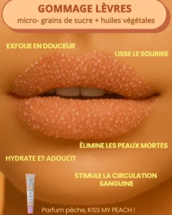 Gommage lèvres pêche - kiss my peach