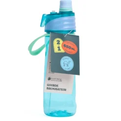 Gourde avec brumisateur intégré 650 ml pour activités de plein air et sport