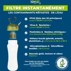 Gourde filtrante öko 650ml bleue (filtre inclus) Bleu - 65