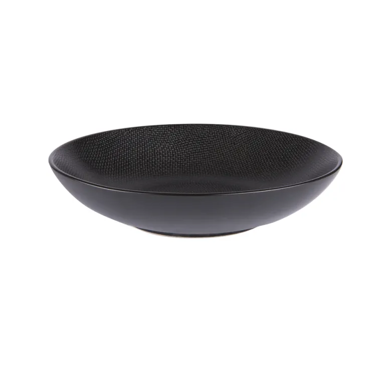 Grande assiette creuse vésuvio 25 cm Noir
