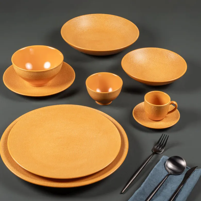 Grande assiette creuse vésuvio 25 cm Safran