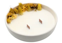 Grande bougie fleurs séchées vanille épicée