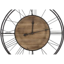 Grande horloge ancienne bois marron -