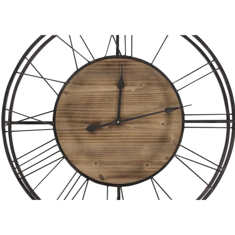 Grande horloge ancienne bois marron -