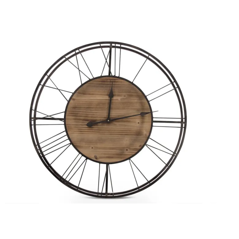 Grande horloge ancienne bois marron -