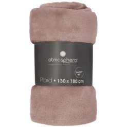 Grand plaid en flanelle uni - 180x130 cm