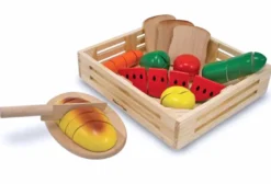 Grands aliments en bois à découper
