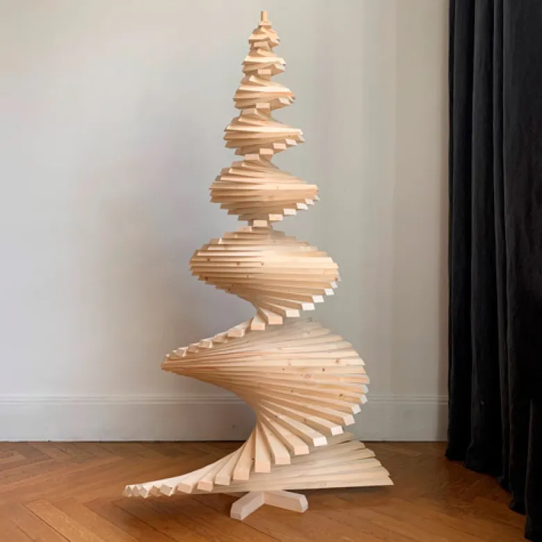 Grand sapin en bois recyclé Woody®
