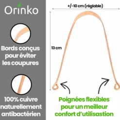 Gratte-langue en cuivre