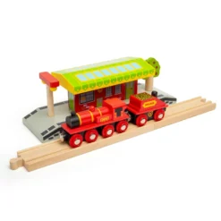 Gros moteur rouge avec chariot