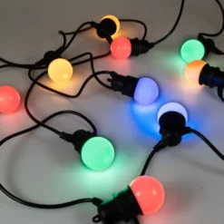 Guirlande guinguette led 4,5 m multicolore – solaire et secteur