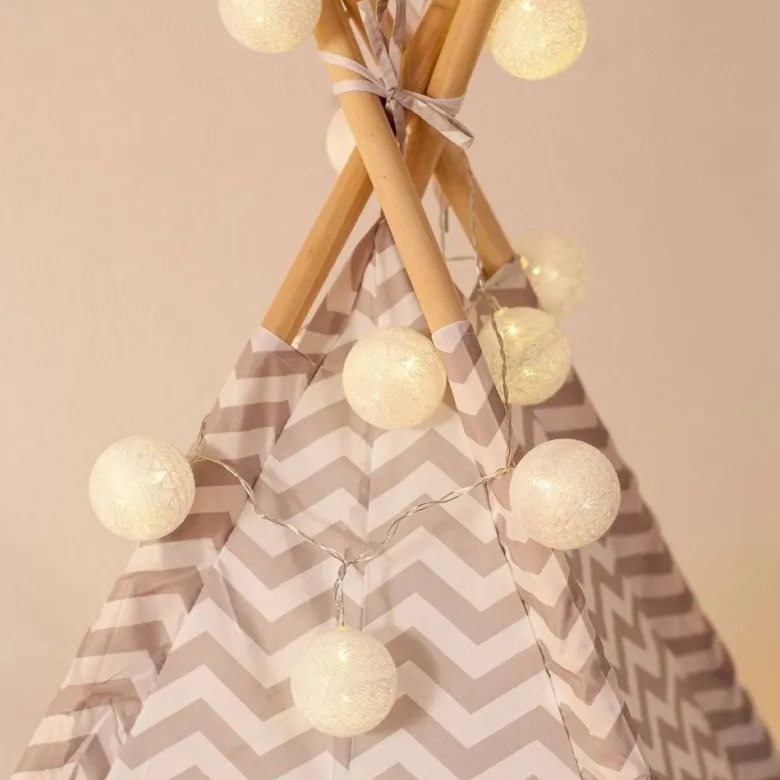 Guirlande lumineuse blanche 10 boules le