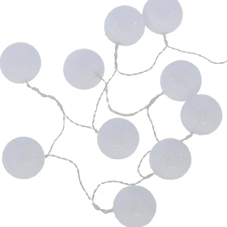 Guirlande lumineuse blanche 10 boules le