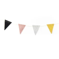 Guirlande papier drapeaux 3 m stoltz avec paillettes brillantes