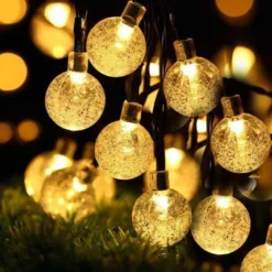 Guirlande solaire festy 60 boules 8m