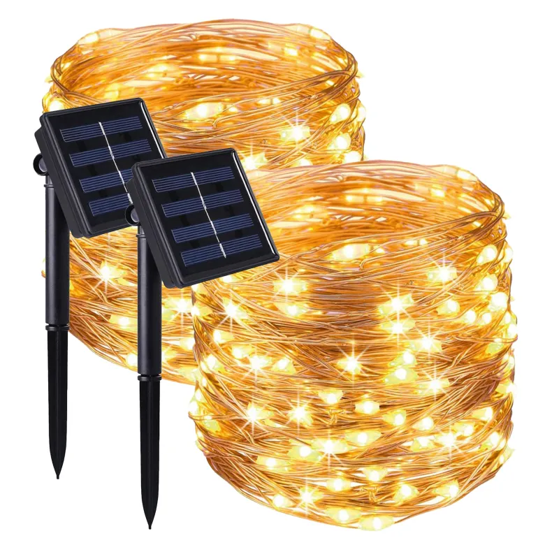 2 guirlande solaire skinny 100 led 11.5m