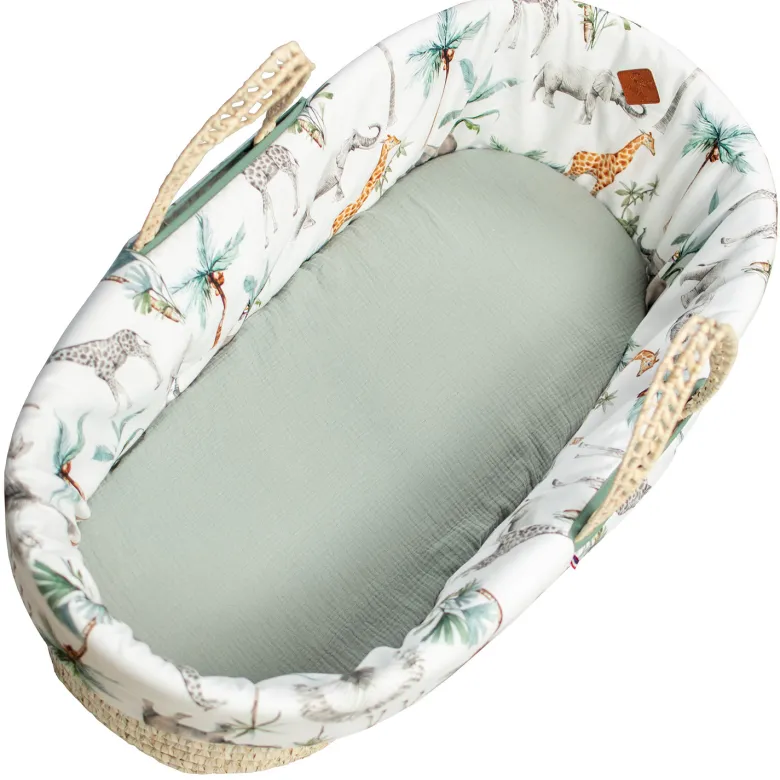 Habillage couffin satin de coton safari