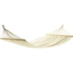 Hamac avec barres bois coloris écru certifié fsc 100% - kouple - 350x140cm