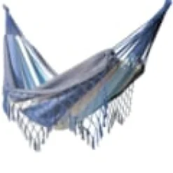 Hamac avec franges 2 personnes bleu