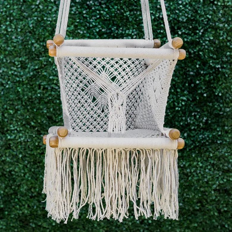 Hamac bébé macramé écru