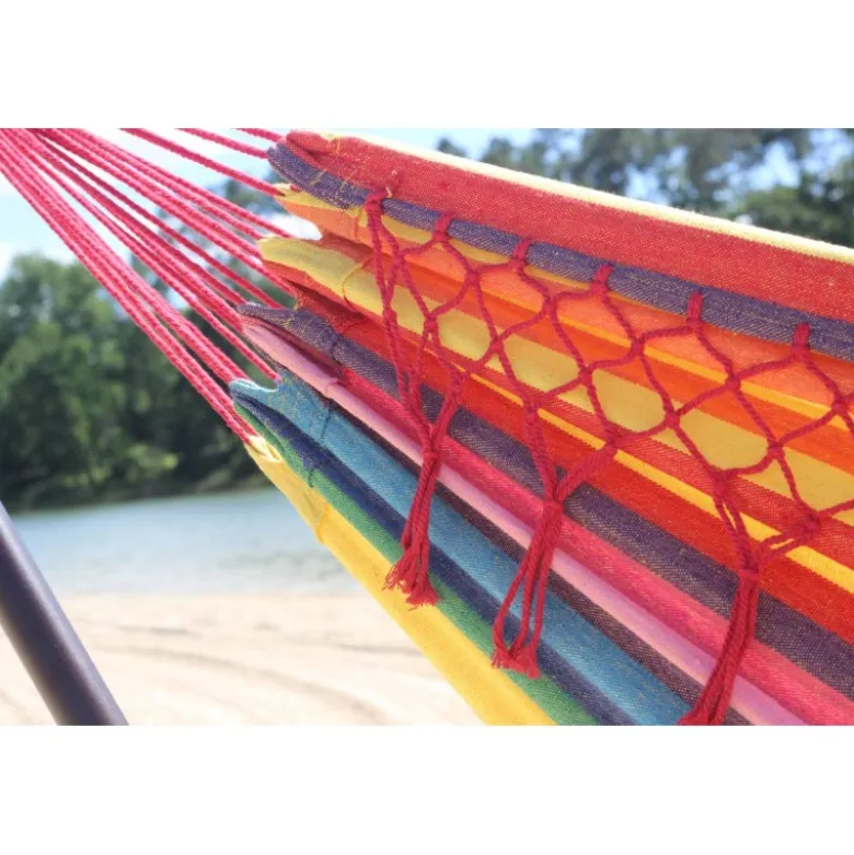 Hamac double franges relaxant