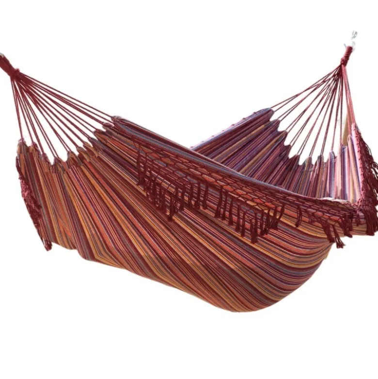 Hamac double franges violet