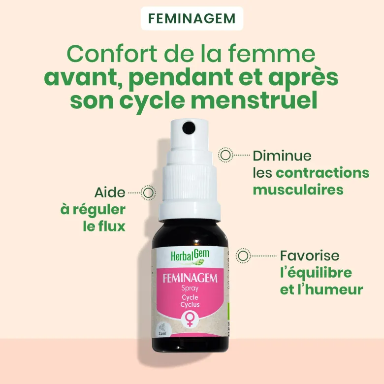 Herbalgem - feminagem spray - cycle féminin - bio