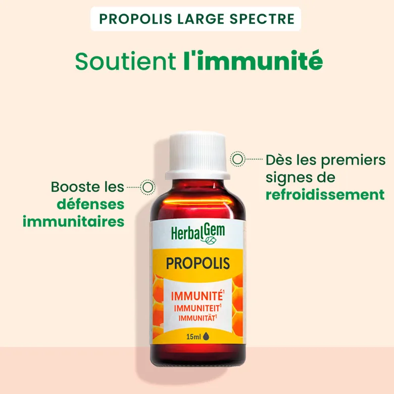 Herbalgem - propolis gouttes immunité - bio