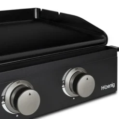 H.koenig plx1022 - plancha 2 brûleurs u noire fonte émaillée