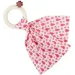 Hochet doudou bib0+ rose