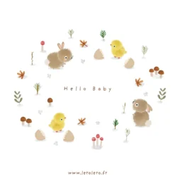 Hochet lapin tricoté