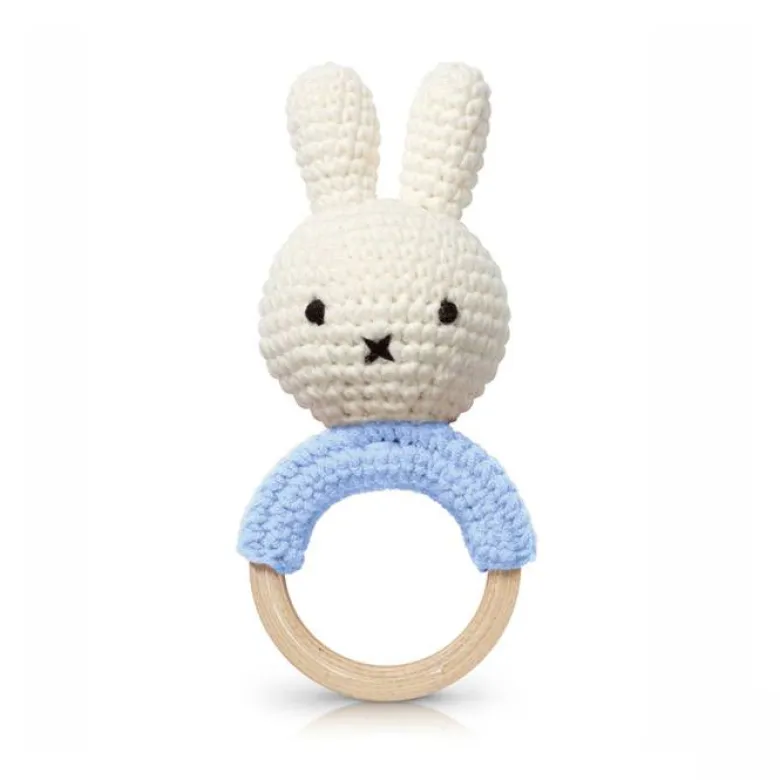 Hochet miffy crochet bleu