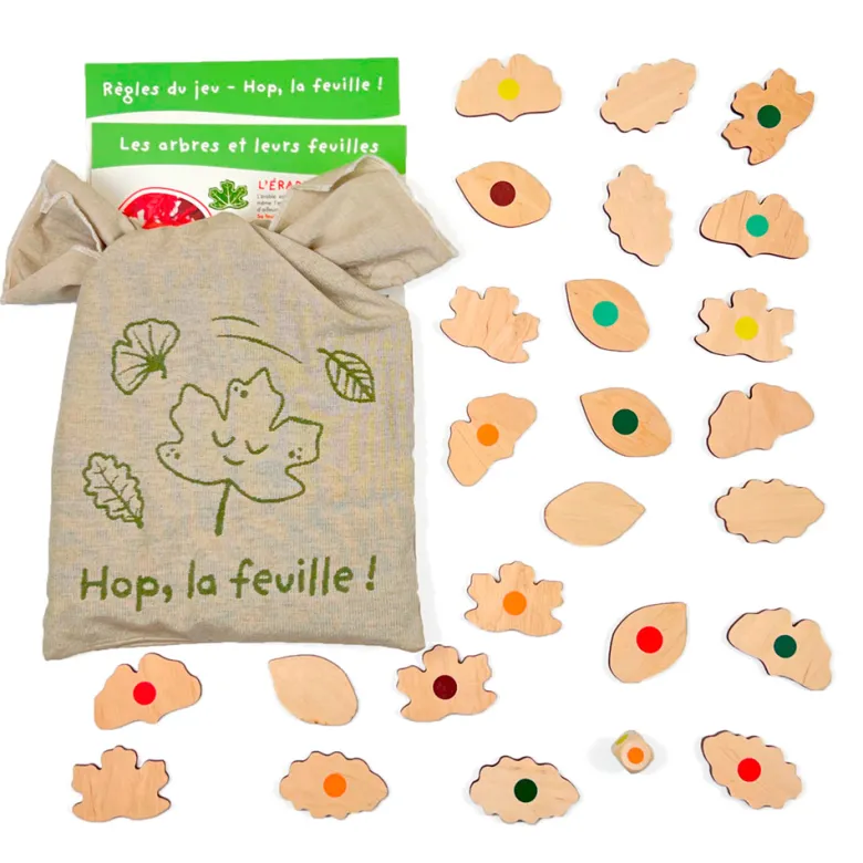 Hop la feuille mémo des couleurs en bois