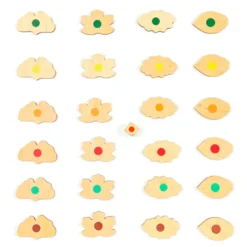 Hop la feuille mémo des couleurs en bois