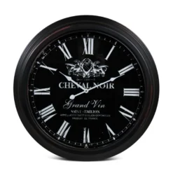 Horloge ancienne murale cheval métal