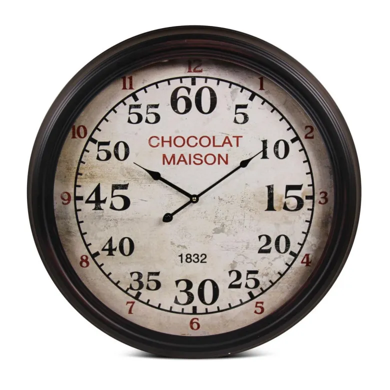 Horloge ancienne murale chocolat maison