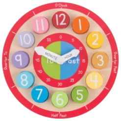 Horloge éducative en bois