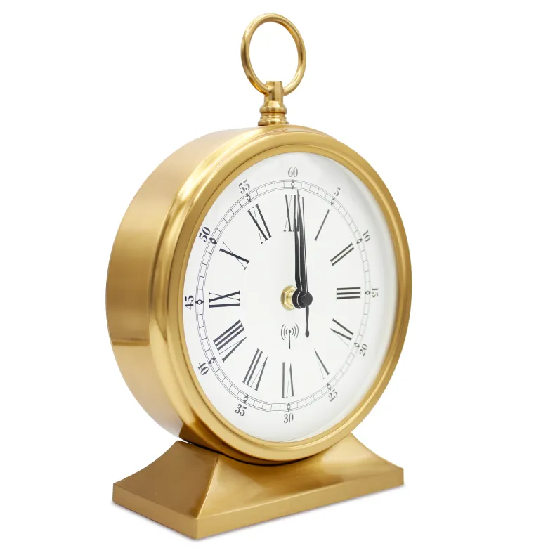 Horloge gousset à poser radio-pilotée silencieuse cadran 19 cm verre