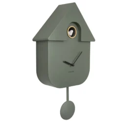 Horloge murale avec coucou vert foncé karlsson