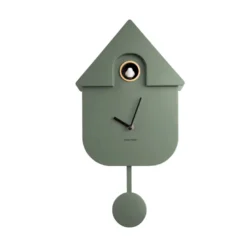 Horloge murale avec coucou vert foncé karlsson