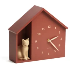 Horloge murale chat en forme de maison 24,9 cm Karlsson