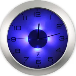 Horloge murale lumineuse led radiopilotée 30 cm 3 modes silencieuse
