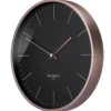 Horloge murale radio-pilotée kienzle dcf modern 25 cm or rose &nbsp; noir