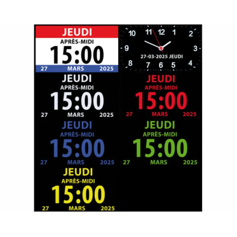 Horloge numérique avec fonction cadre ph