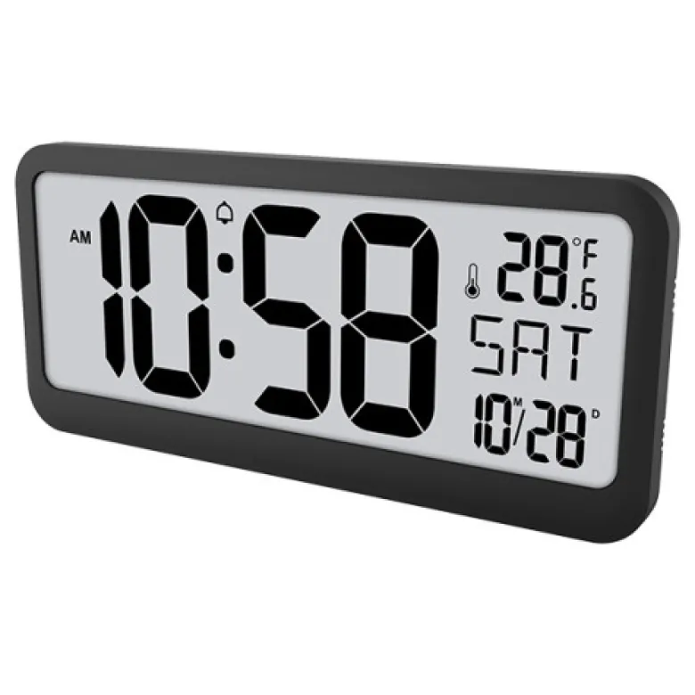 Horloge numérique géante avec températur
