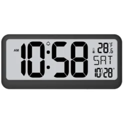 Horloge numérique géante avec températur