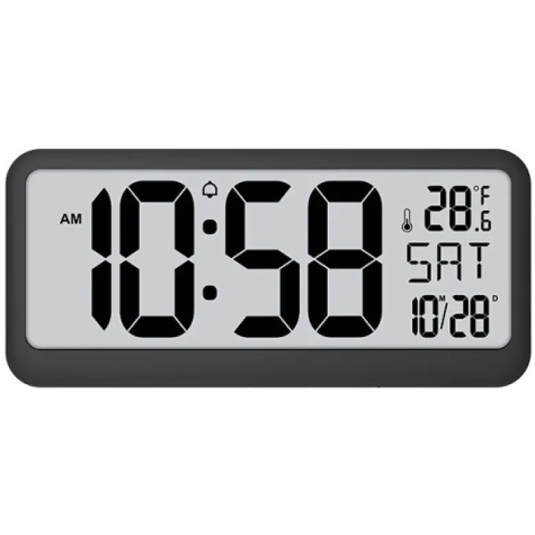 Horloge numérique géante avec températur