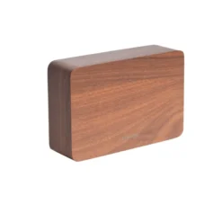 Horloge réveil en bois square - h. 10 cm